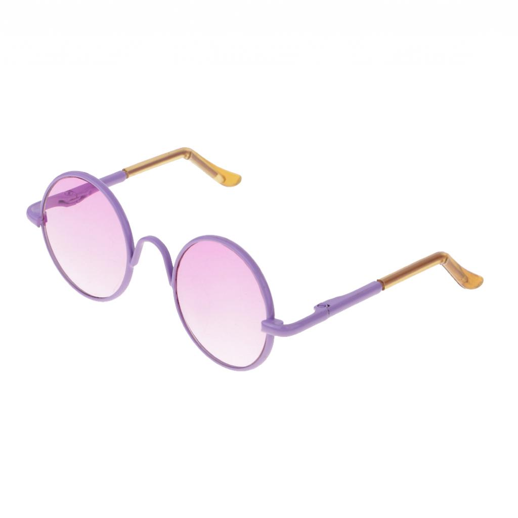 1/3 BJD Retro Hippy Round Glasses Eyewear Eyeglasses for SD DOD YOSD Dollfie Accessories Purple Frame 1/3 BJD Retro Hippy Round Glasses Eyewear Eyeglasses for SD DOD YOSD Dollfie Accessories Purple Frame