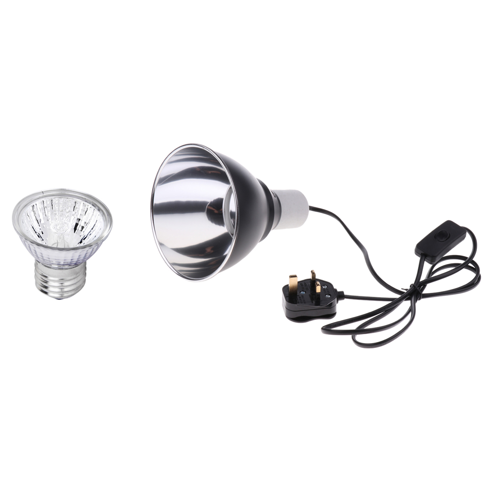 E27 50W Reptile Halogen Light Bulb UVA UVB + Dome Lamp Holder UK Plug 220V E27 50W Reptile Halogen Light Bulb UVA UVB + Dome Lamp Holder UK Plug 220V