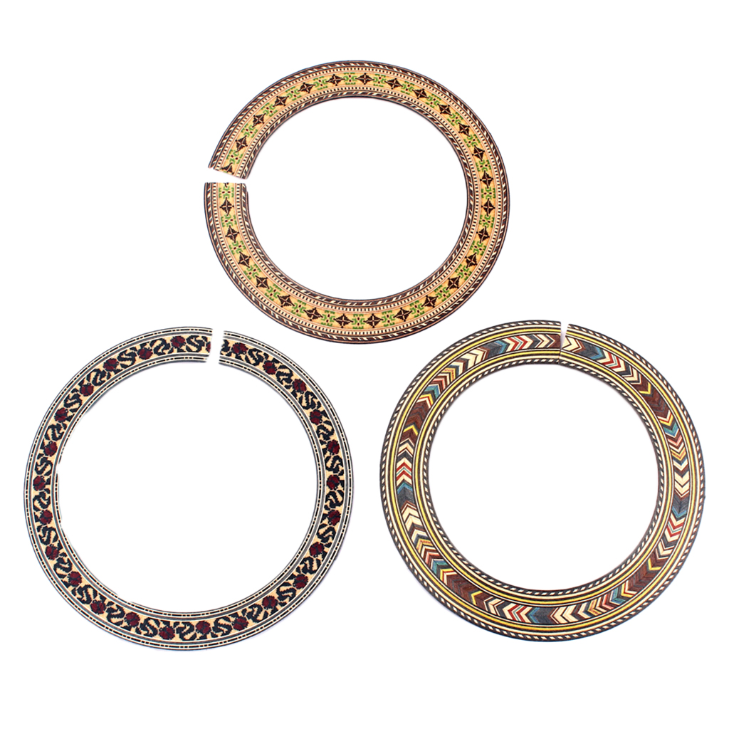 3 Piece Maple Rosette Decoration with Pick for Classical Guitar 3 Piece Maple Rosette Decoration with Pick for Classical Guitar