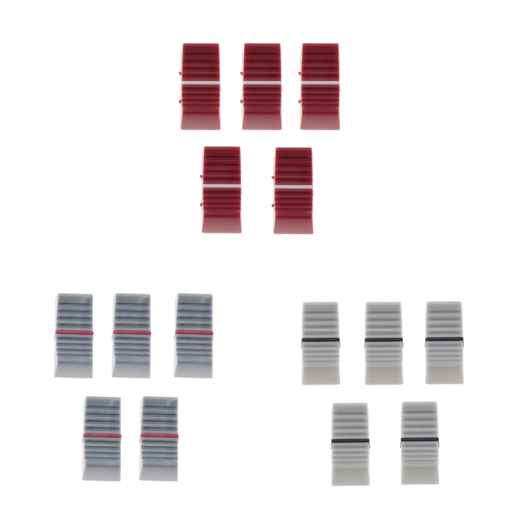 5x Knob Caps Slide Potentiometer Mixer Fader Cap Red/Dark Gray/Light Gray 5x Knob Caps Slide Potentiometer Mixer Fader Cap Red/Dark Gray/Light Gray