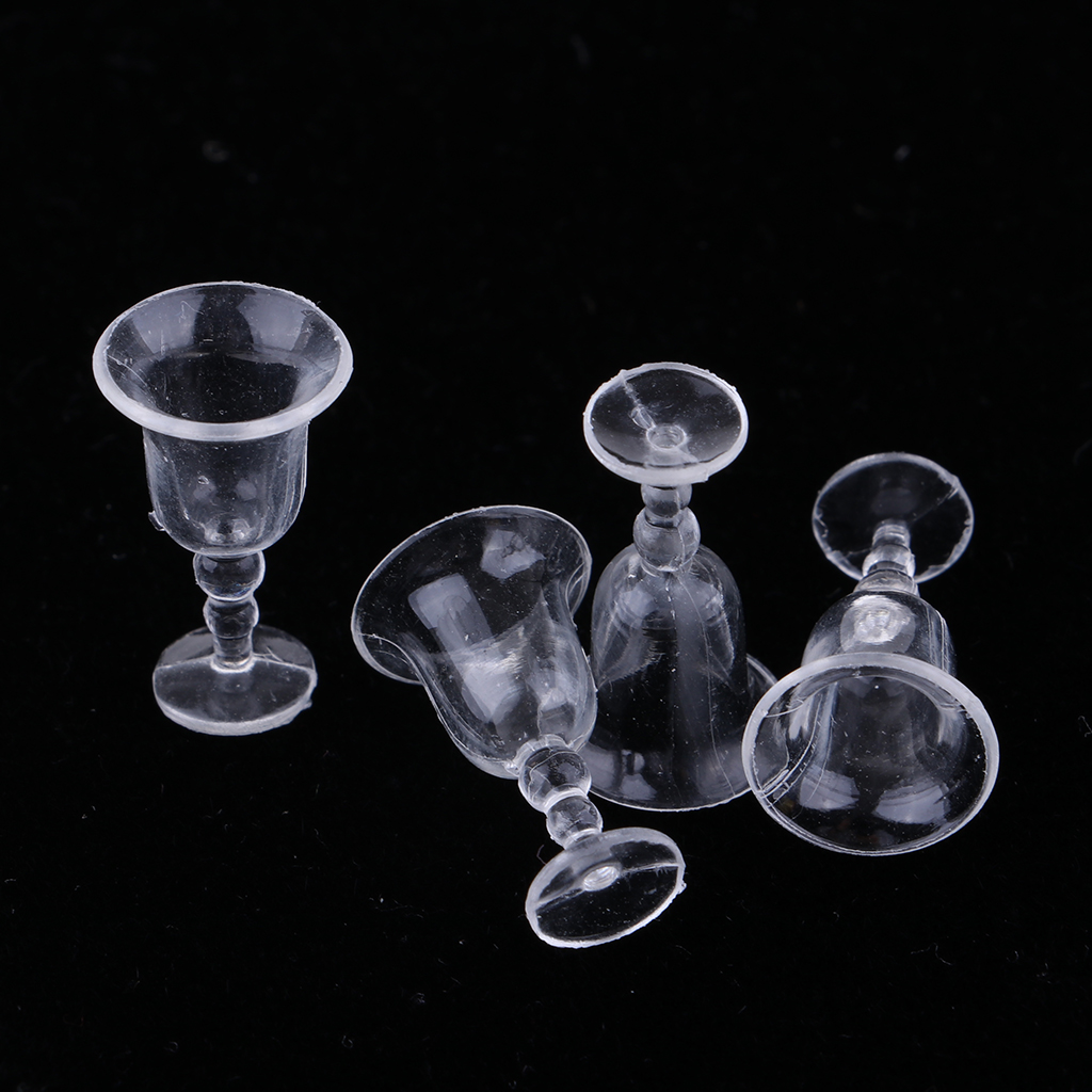 4 Pcs Miniature Wine Glass Cup Mug for Dollhouse Kitchen Decor Accessories 4 Pcs Miniature Wine Glass Cup Mug for Dollhouse Kitchen Decor Accessories