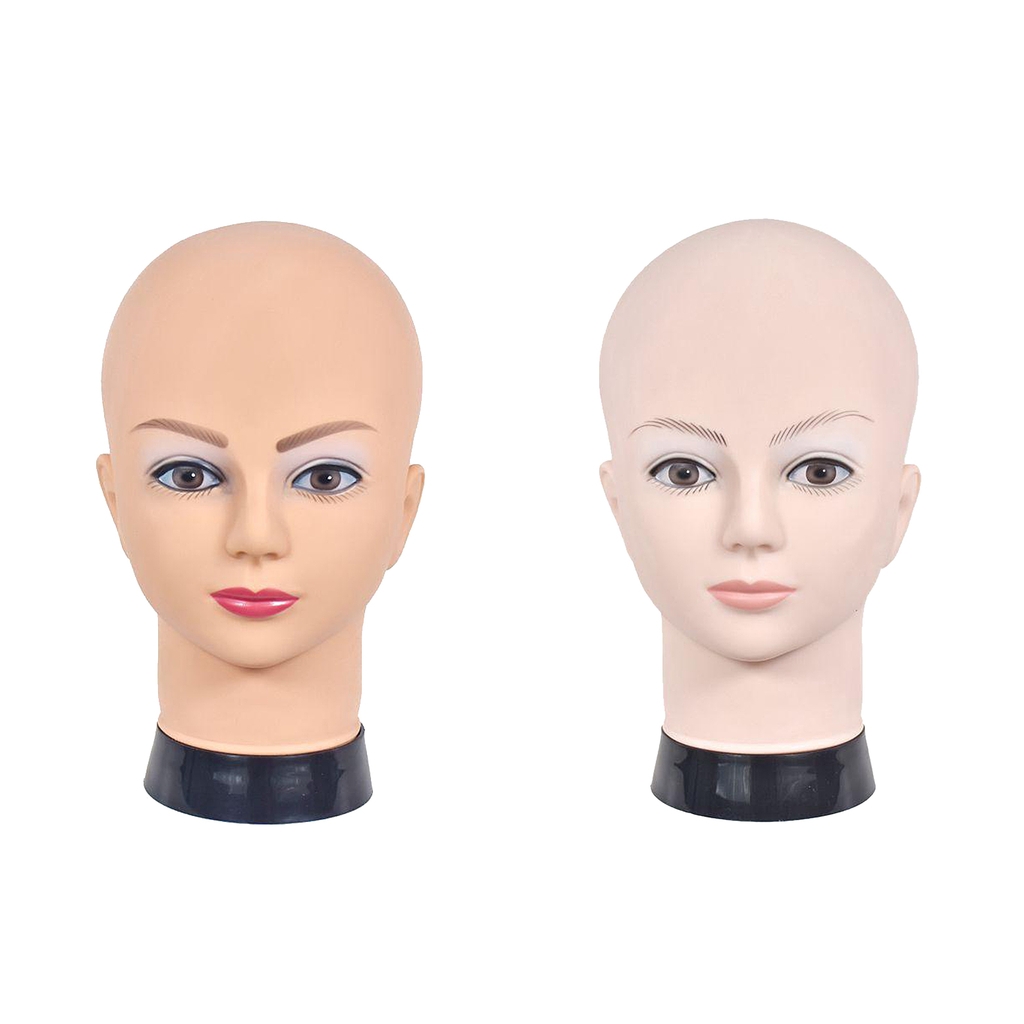 2x Female Mannequin PVC Foam 21 Inch Women Manikin Head Model Wig Glasses Hat Headset Display Stand for Home/Store/Salon 2x Female Mannequin PVC Foam 21 Inch Women Manikin Head Model Wig Glasses Hat Headset Display Stand for Home/Store/Salon