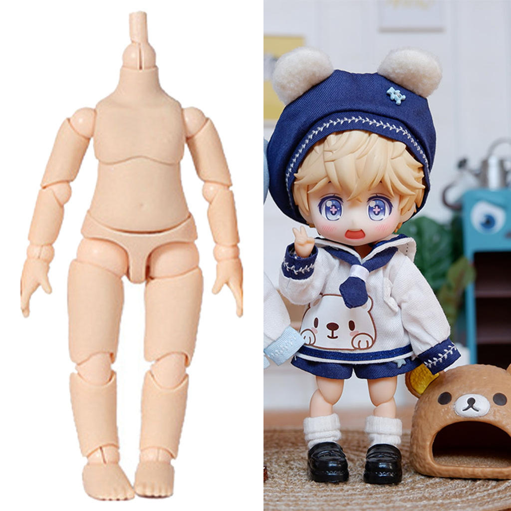 2Pcs Flexible 13 Jointed Doll Body With Spare Hands No Head OB11 Dolls Action Figure Kids Toys 2Pcs Flexible 13 Jointed Doll Body With Spare Hands No Head OB11 Dolls Action Figure Kids Toys