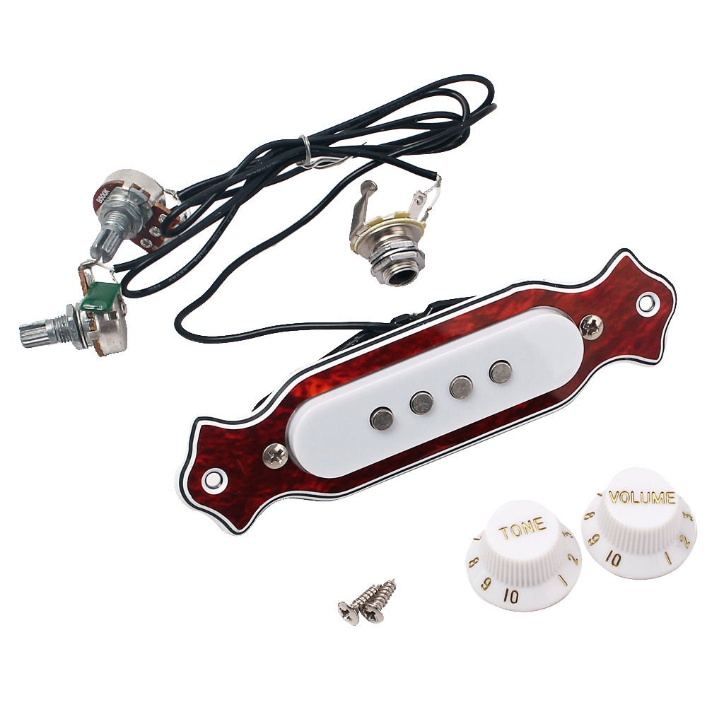 1 sets Pre-wired 4-string Guitar Pickup with Volume & Tone Knobs for Electric Guitar 1 sets Pre-wired 4-string Guitar Pickup with Volume & Tone Knobs for Electric Guitar