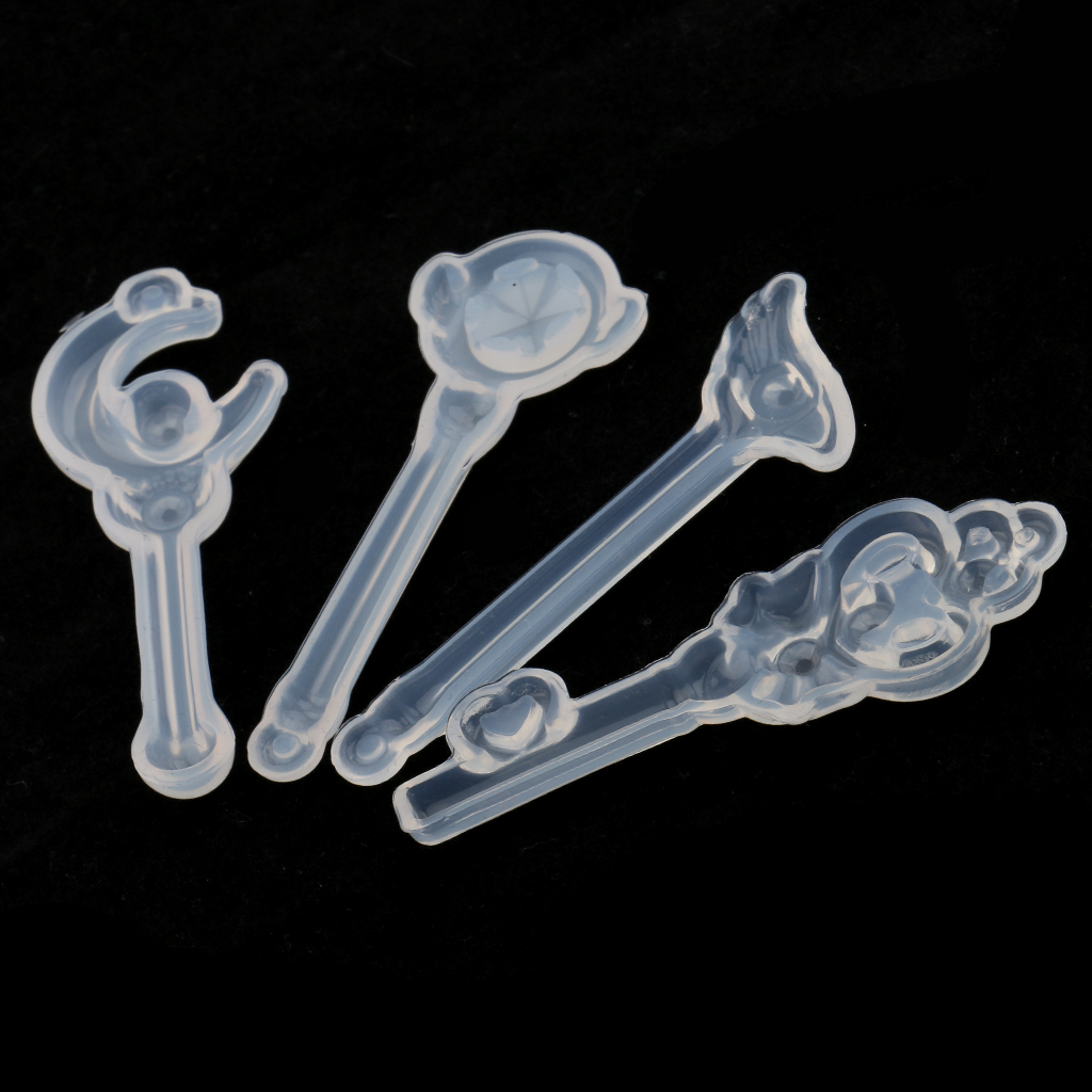 4 DIY Silicone Cabochon Pendant Mold For Resin Jewelry Making Crafts Tool 4 DIY Silicone Cabochon Pendant Mold For Resin Jewelry Making Crafts Tool