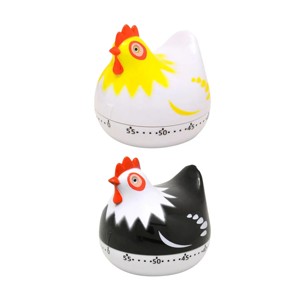 Adorable Hen Shape Kitchen Timer Manual Mechanical Food Cooking Timers