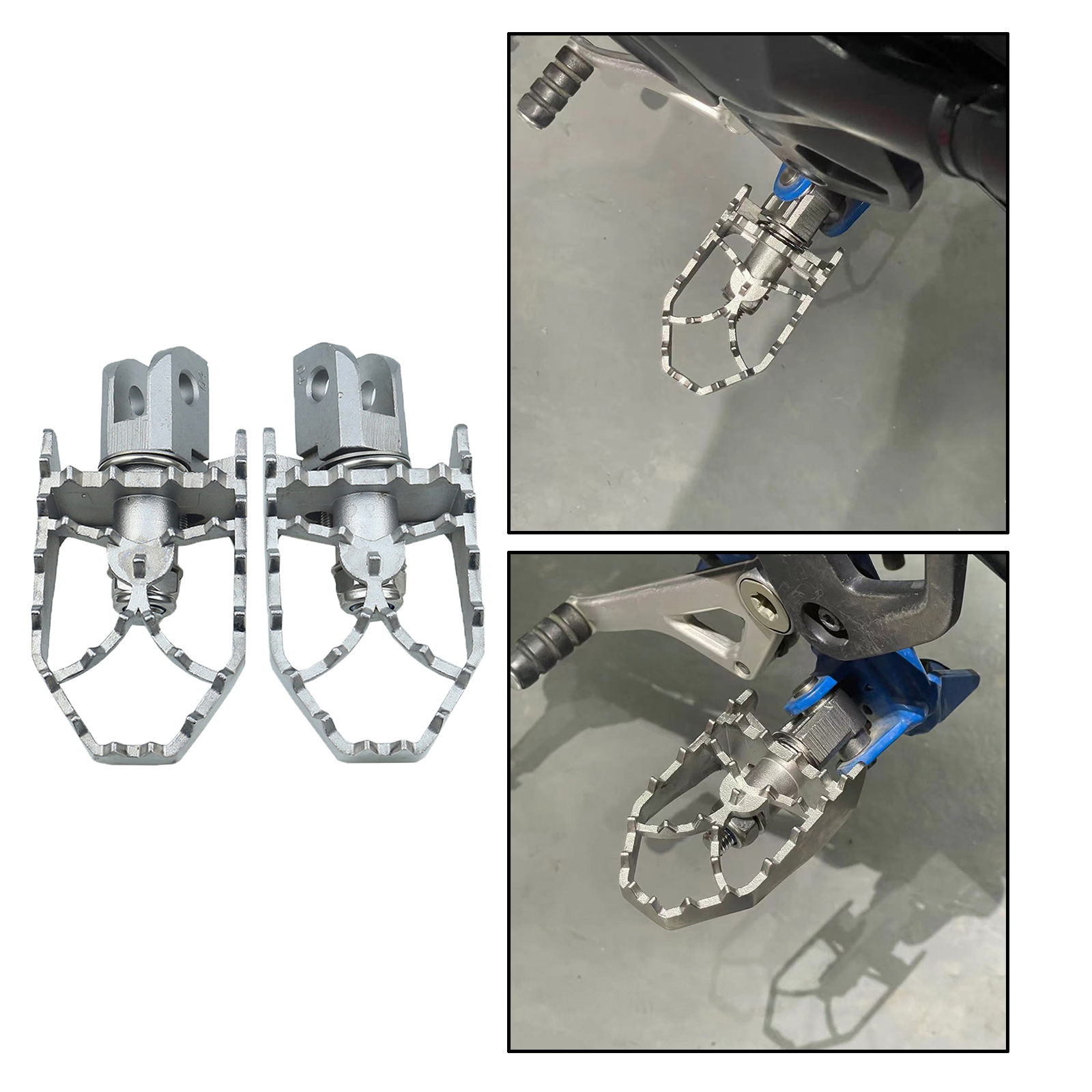 Stainless Steel Rear Dirt Bike Motorcycle Rotating Wide Foot Pegs Pedal Footrest for SUZUKI DL650/VS-TROM650/XT 17-21 Motorbike Stainless Steel Rear Dirt Bike Motorcycle Rotating Wide Foot Pegs Pedal Footrest for SUZUKI DL650/VS-TROM650/XT 17-21 Motorbike