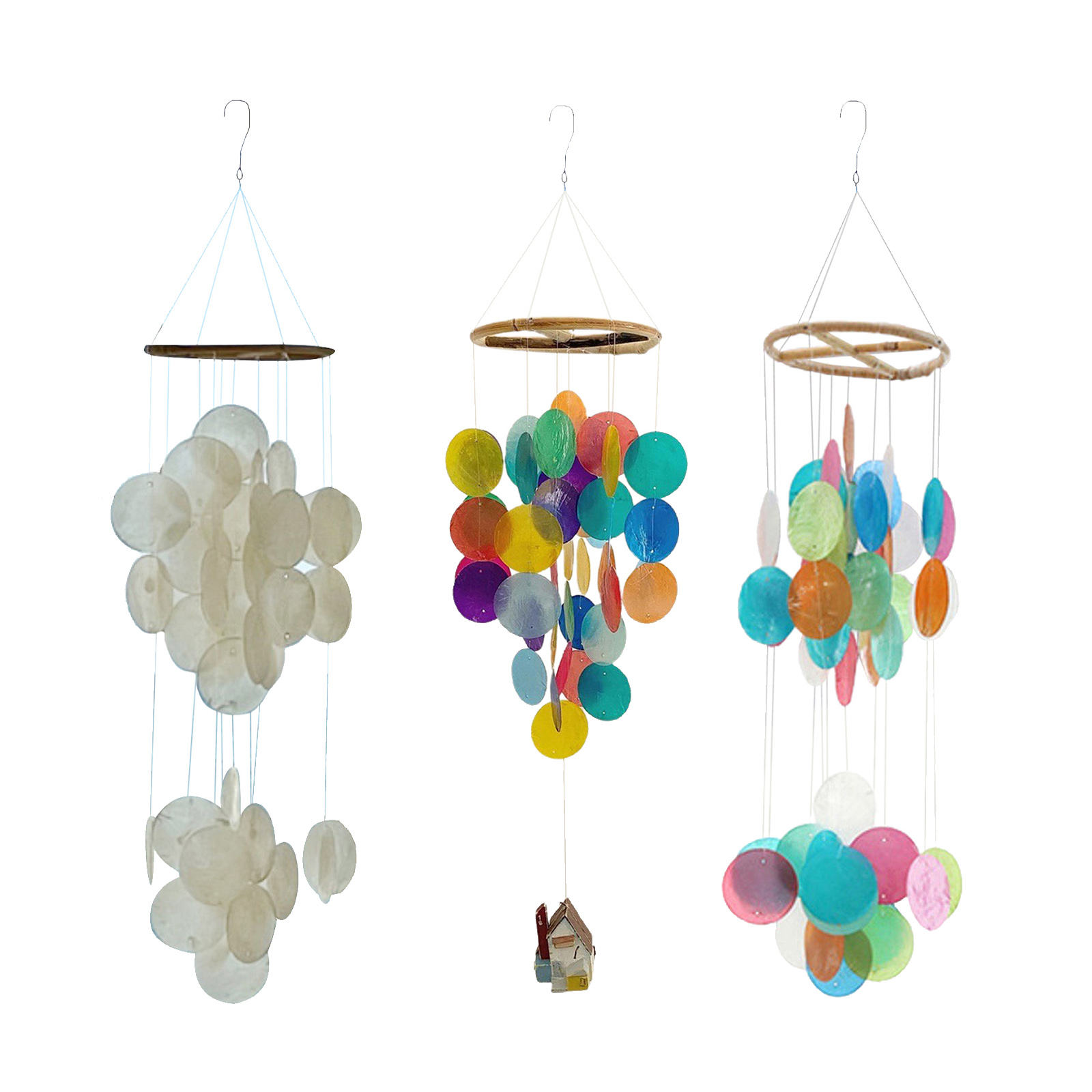 Korean Style Shell Wind Chimes Rainbow Natural Windows Windchimes Pendant Decor Outside Indoor Patio Korean Style Shell Wind Chimes Rainbow Natural Windows Windchimes Pendant Decor Outside Indoor Patio