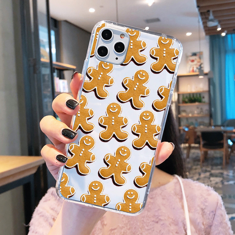 Etui na telefon Xiaomi Mi Max 3/ A2/A3/ 8/ 9/ 9T/ 10 Lite/ Pro/ Ultra - Boże Narodzenie Gingerbread Man przezroczyste, 3D i śliczne - SEO_ALT_TITLE - 7