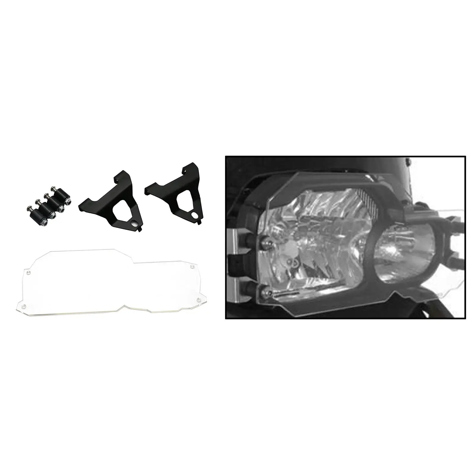 Clear Motorcycle Accessories Headlight Lamp Protector Guard Head Light Cover Grill Kit for BMW F650GS /F700GS 08 - 17