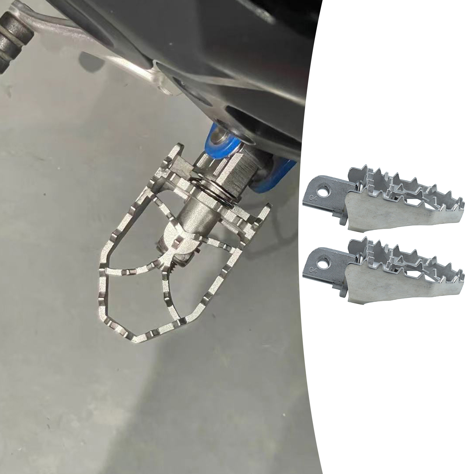 Stainless Steel Rear Dirt Bike Motorcycle Rotating Wide Foot Pegs Pedal Footrest for SUZUKI DL650/VS-TROM650/XT 17-21 Motorbike Stainless Steel Rear Dirt Bike Motorcycle Rotating Wide Foot Pegs Pedal Footrest for SUZUKI DL650/VS-TROM650/XT 17-21 Motorbike