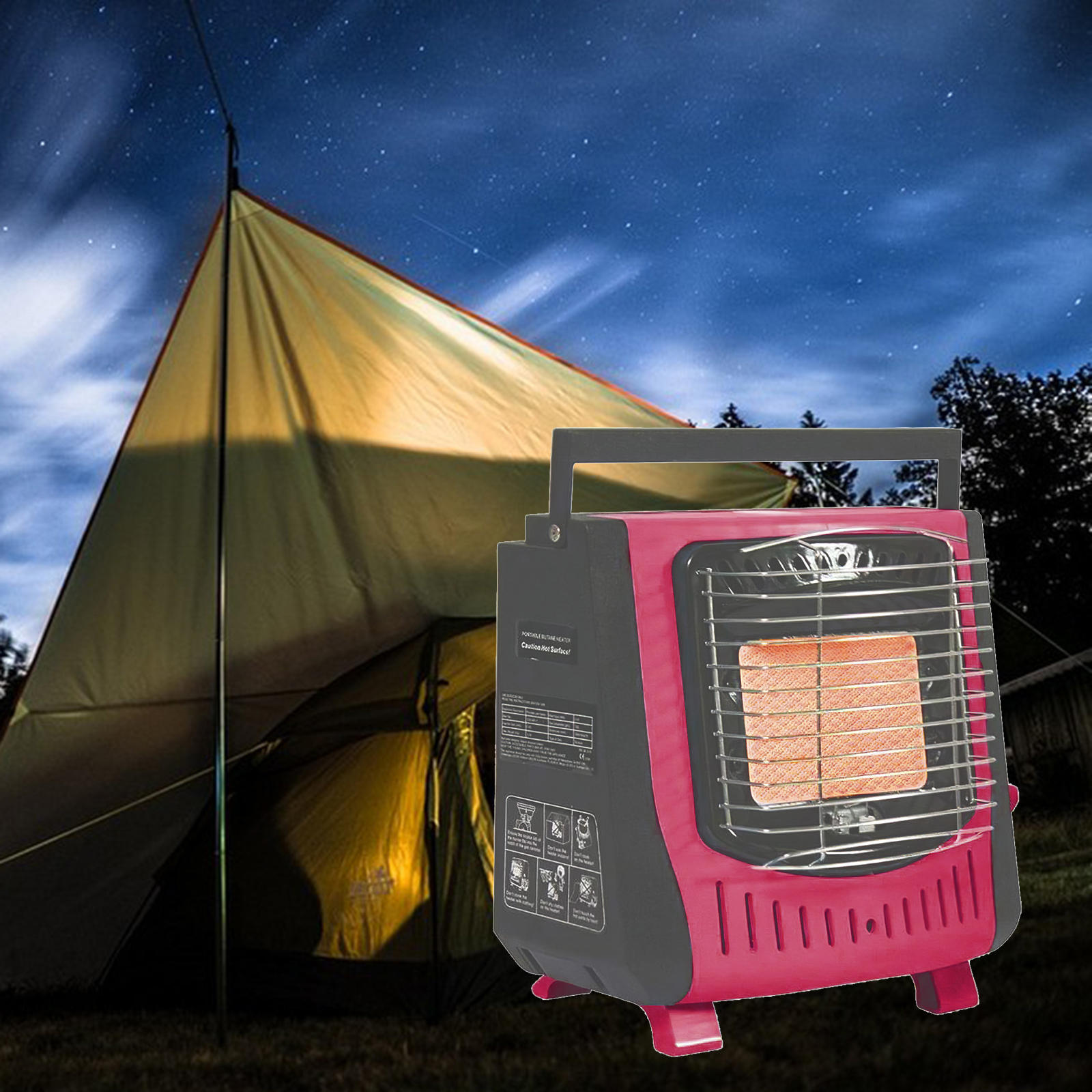 Portable Butane Space Gas Mobile Heater, Liquefied Gas Heating Stove for Outdoor Traveling Picnic Cooking Cold Weather Warming Portable Butane Space Gas Mobile Heater, Liquefied Gas Heating Stove for Outdoor Traveling Picnic Cooking Cold Weather Warming