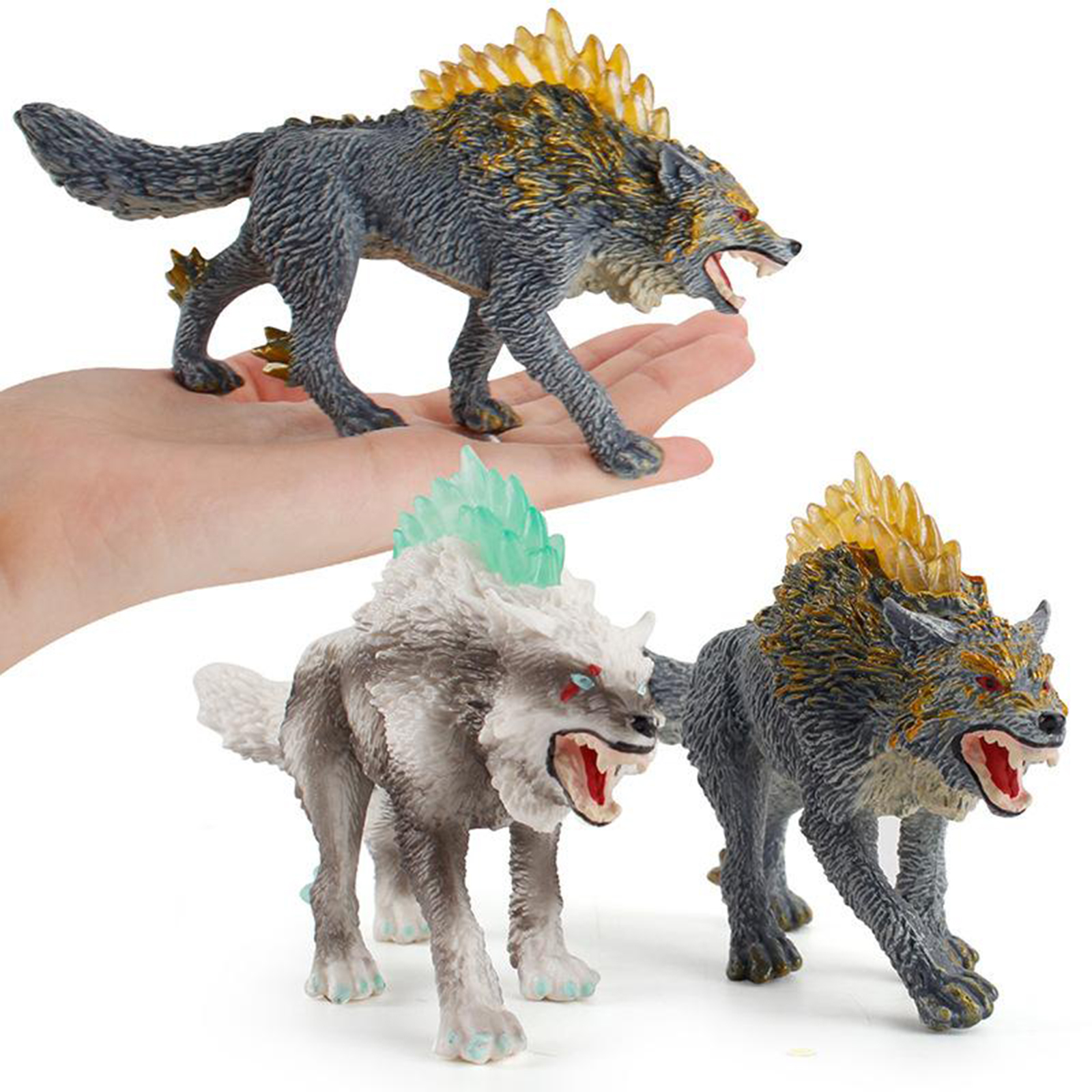 Plastic Wild Wolf Figurine Animals Sculpture Figure for Kids Pretend Toy Plastic Wild Wolf Figurine Animals Sculpture Figure for Kids Pretend Toy