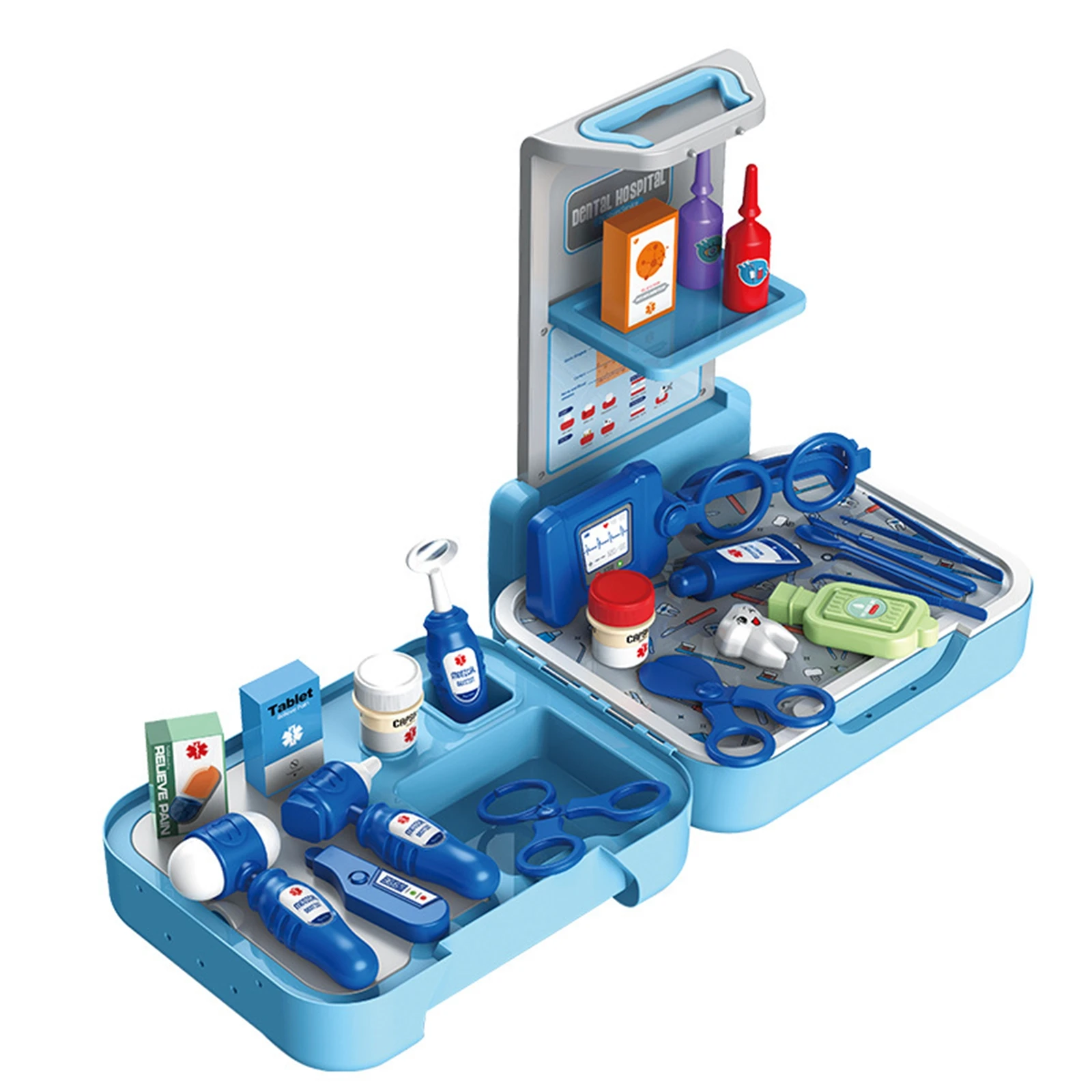 Pretend Play House Toys with Backpack Removable Doctor Kit for Kitchen Cooking Gift Kids