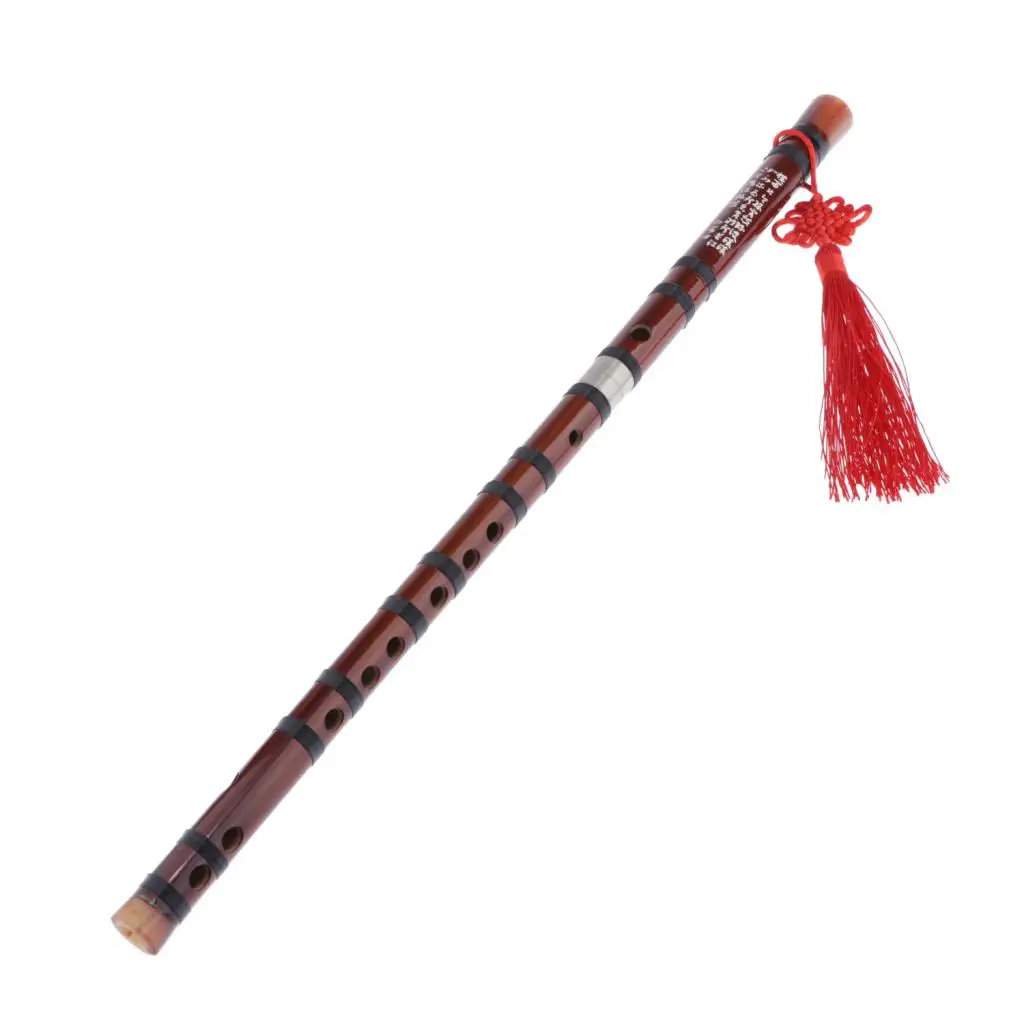 1 Set Bamboo Flute Dizi, with Bag Chinese Knot, for Kids Beginners Friends Gift Craft