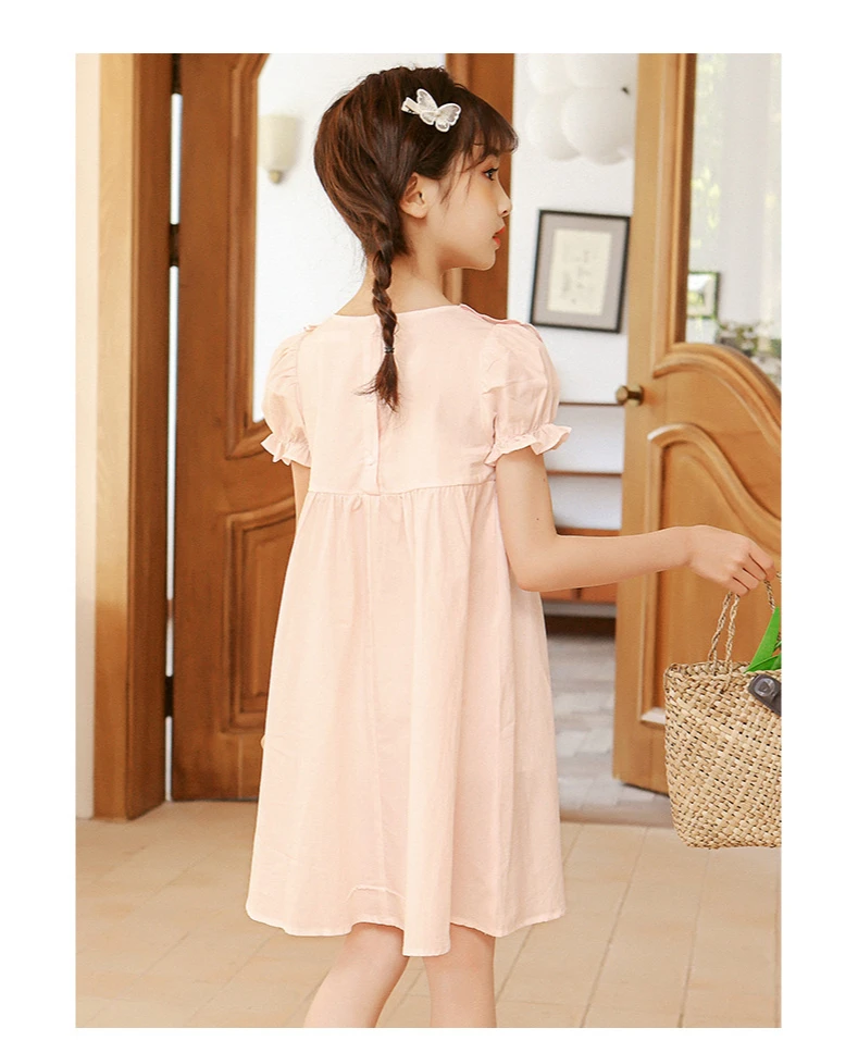Letnia sukienka dla dziewczynek różowa elegancka księżniczki plaża dziecięca 6-16 lat - Wianko - 5
