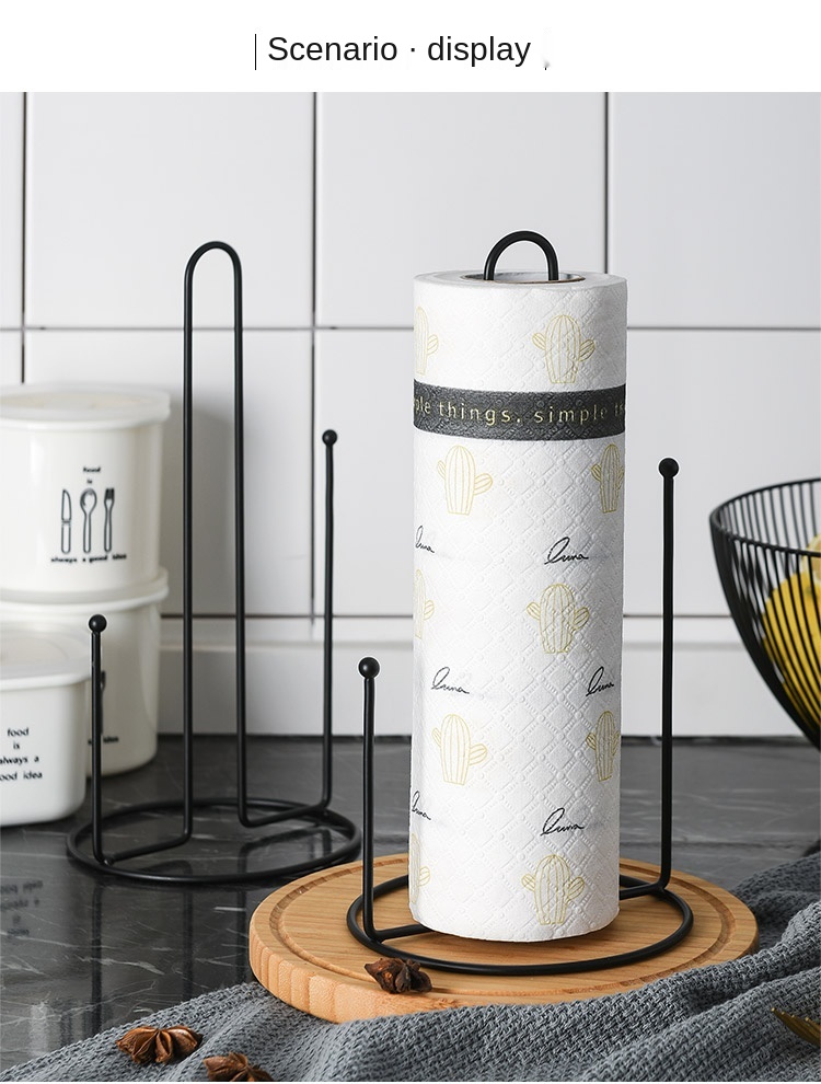 Generic Kitchen Paper Towel Rack Beech Wood Roll Paper Holder Kitchen