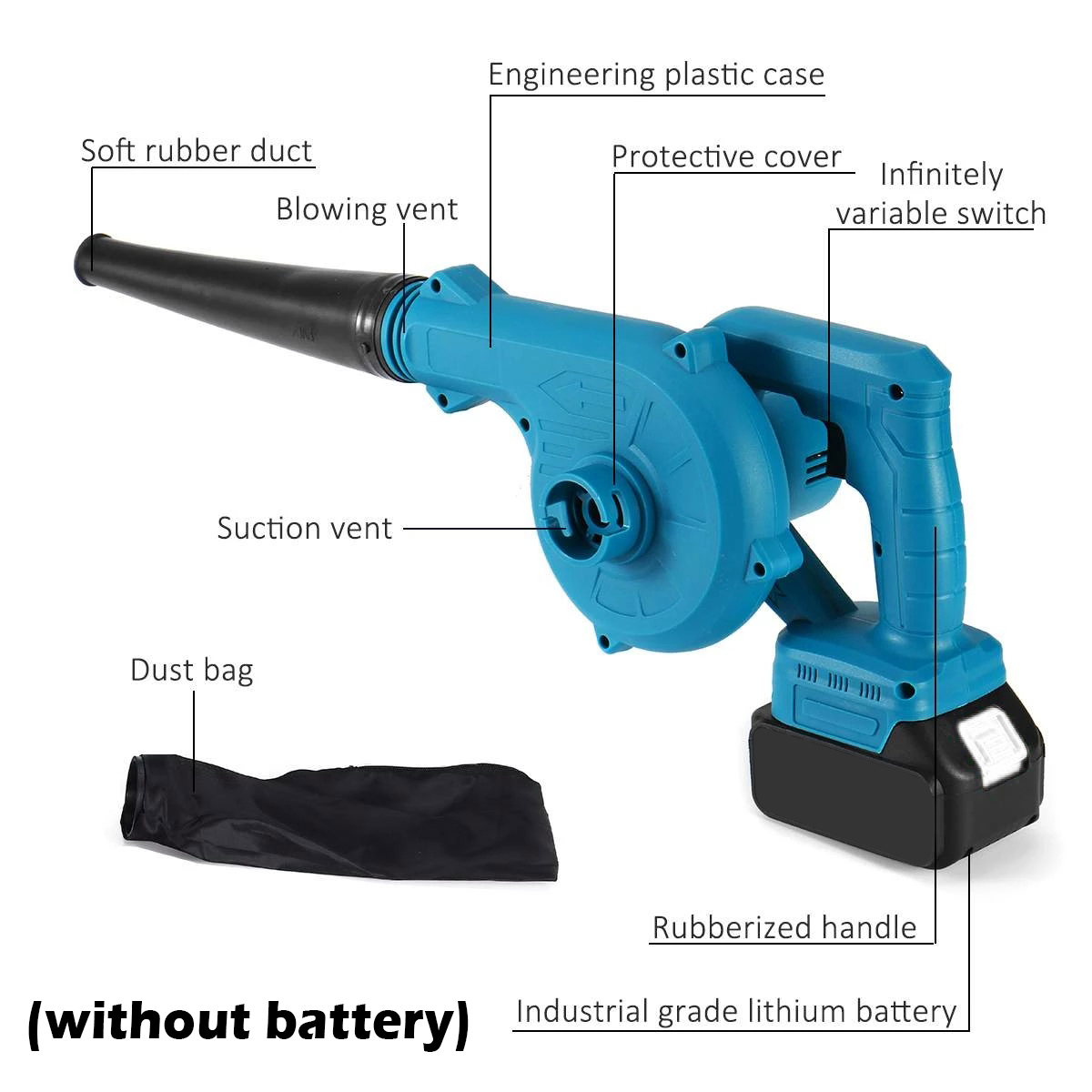 Un Sans Batterie Makita Souffleur De Feuilles Sans Fil 2 En 1