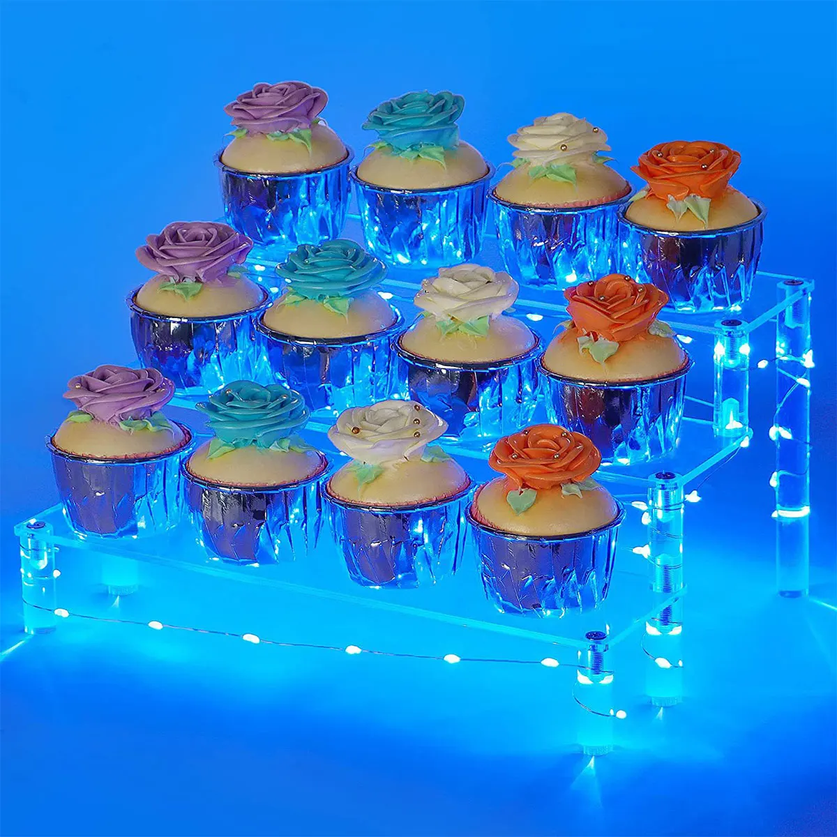 Tanio LED Light String ciasto akrylowe stojak 3 poziomy stojak sklep