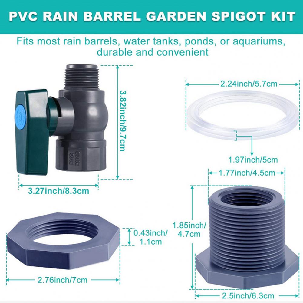 Robinet Raccord Grey Excellente Valve De Baril De Pluie De Pouces