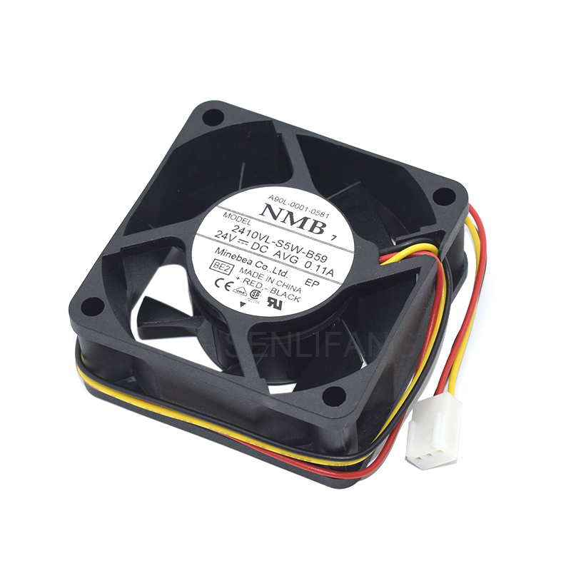 New A90L-0001-0581 2410VL-S5W-B59 DC24V 0.11A 60*60*25mm Three Wires Chassis Radiator CPU Inverter Cooling Fan New A90L-0001-0581 2410VL-S5W-B59 DC24V 0.11A 60*60*25mm Three Wires Chassis Radiator CPU Inverter Cooling Fan