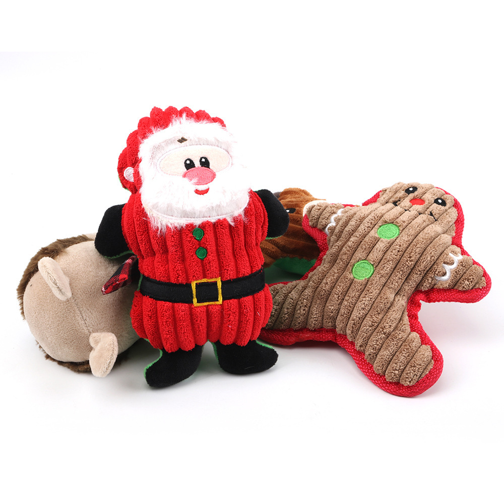 Jouets De Noël En Peluche Couinant Pour Petits Chiens À Mâcher Chiot