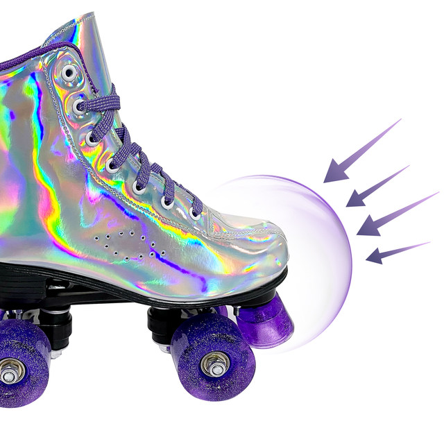 Patins à Roulettes KALINU Pour Femme - Double Rangée, Cuir Synthétique - Pour Débutants Et Extérieur