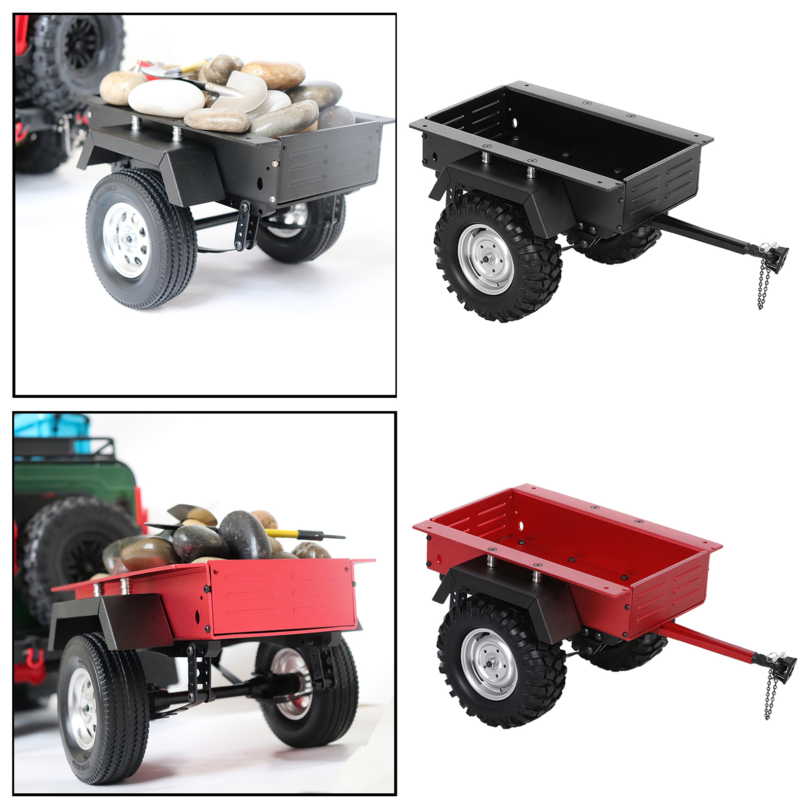 1/10 RC Trailer Accessories Aluminum Alloy Trail Car for Traxxas HSP RC Car 1/10 RC Trailer Accessories Aluminum Alloy Trail Car for Traxxas HSP RC Car