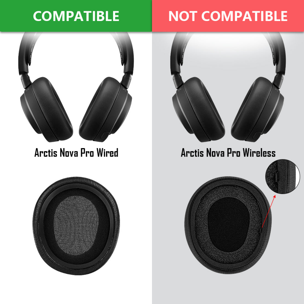 SteelSeries Arctis Nova Pro Wired Headphones ear pads cushion foam cover SteelSeries Arctis Nova Pro Wired Headphones ear pads cushion foam cover