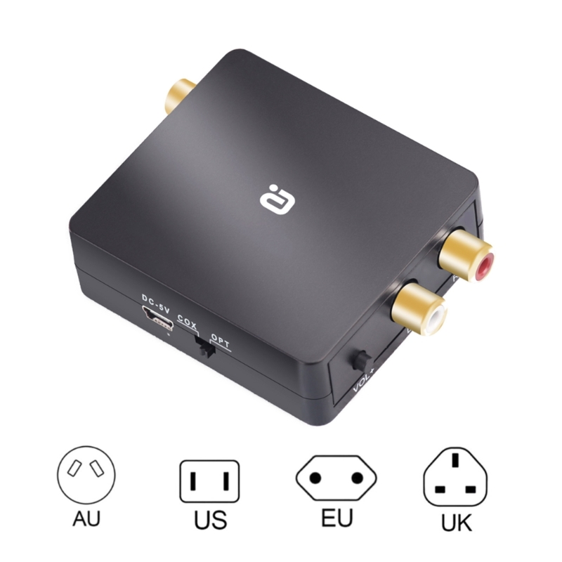 Convertisseur TV F19C 5 1Ch Décodeur Audio DTS AC3 Optique Coaxial RCA