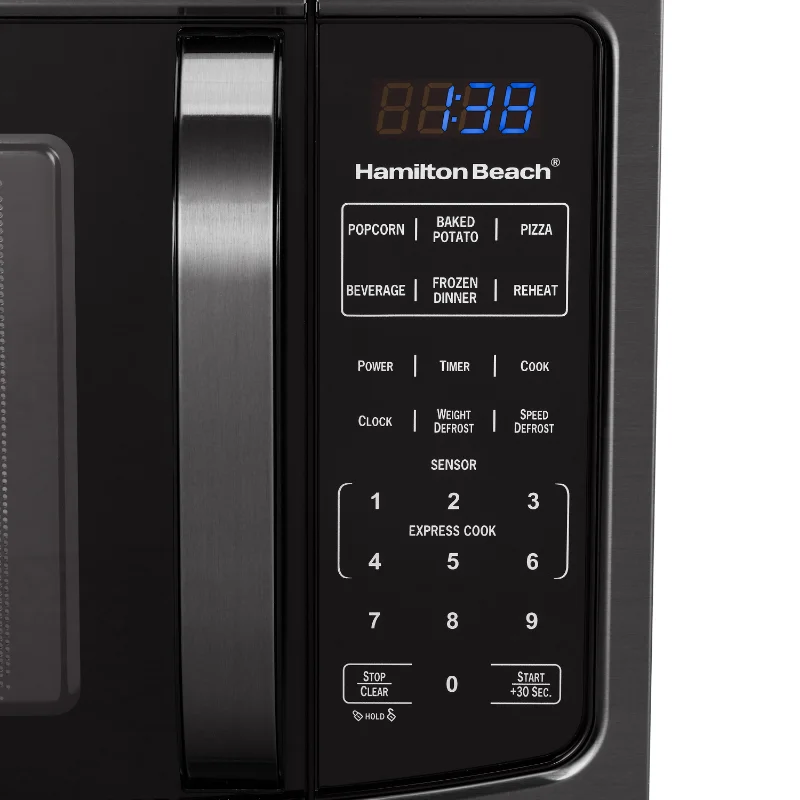 Hamilton Beach Cu Ft Black Stainless Steel Digital Microwave Oven