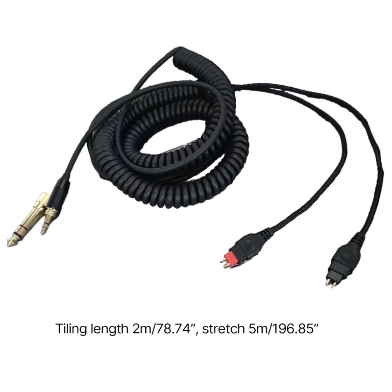 Replacement Coiled Headset Cable for HD580 HD600 HD650 HD565 HD58X Headphone Cord Excellent Durability Must-Have Accessory Replacement Coiled Headset Cable for HD580 HD600 HD650 HD565 HD58X Headphone Cord Excellent Durability Must-Have Accessory