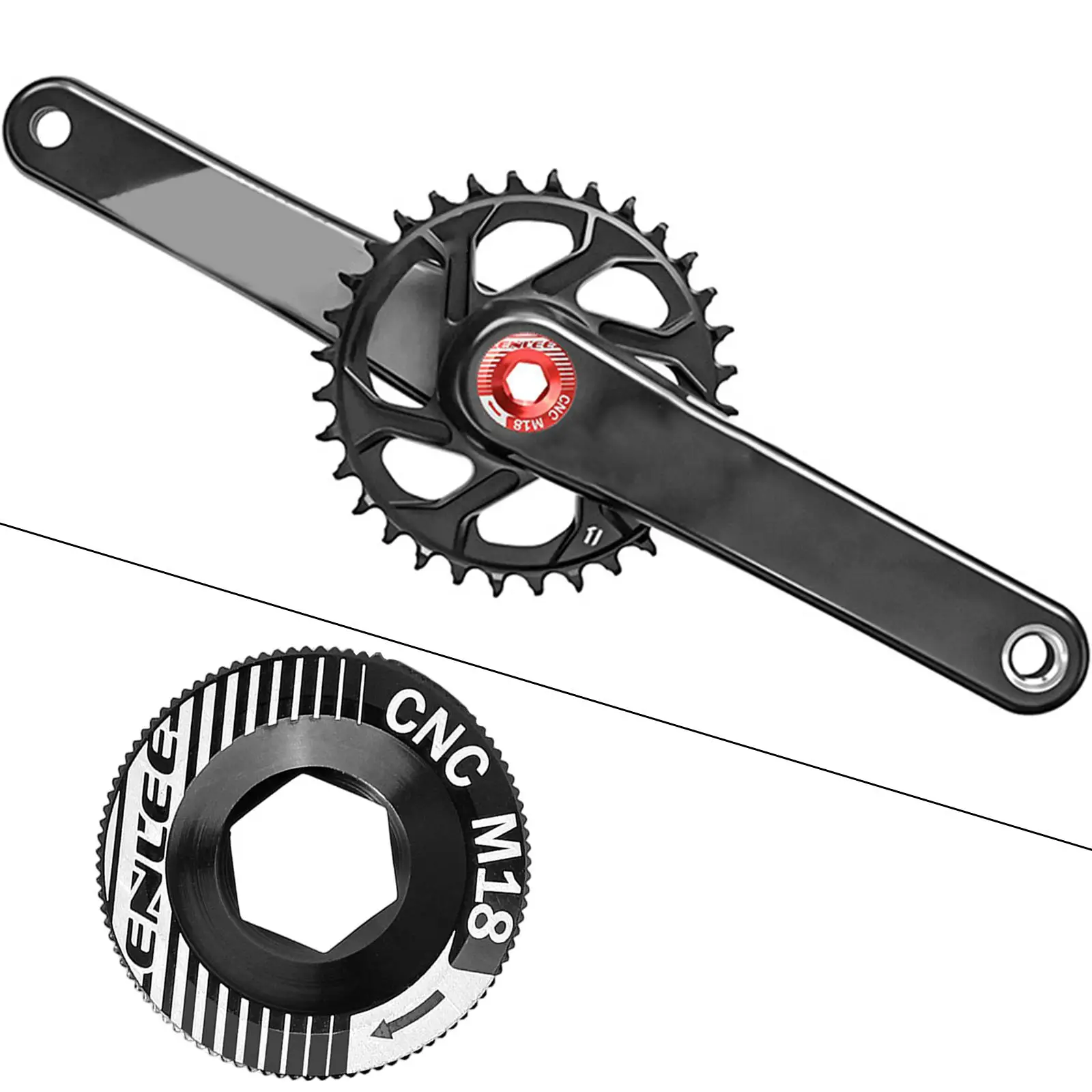 Bicycle M18 Crank Arm Cover Hat Mountain Bike Fixing Chainwheel Crankset Bolt Threads