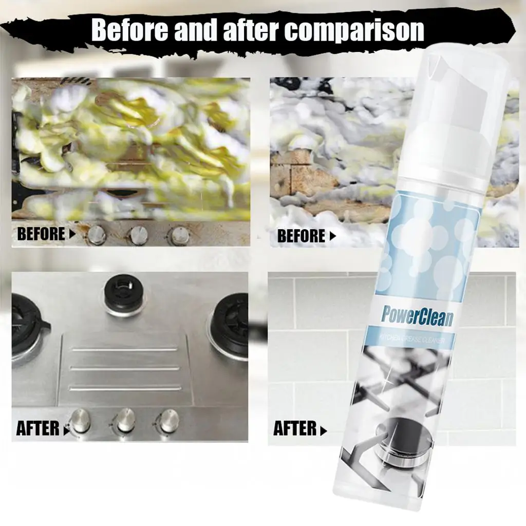 Kitchen Degreaser Heavy Duty Cleaner Oil Stain Remover Grease Cleaner Spray for Cooktops Kitchen