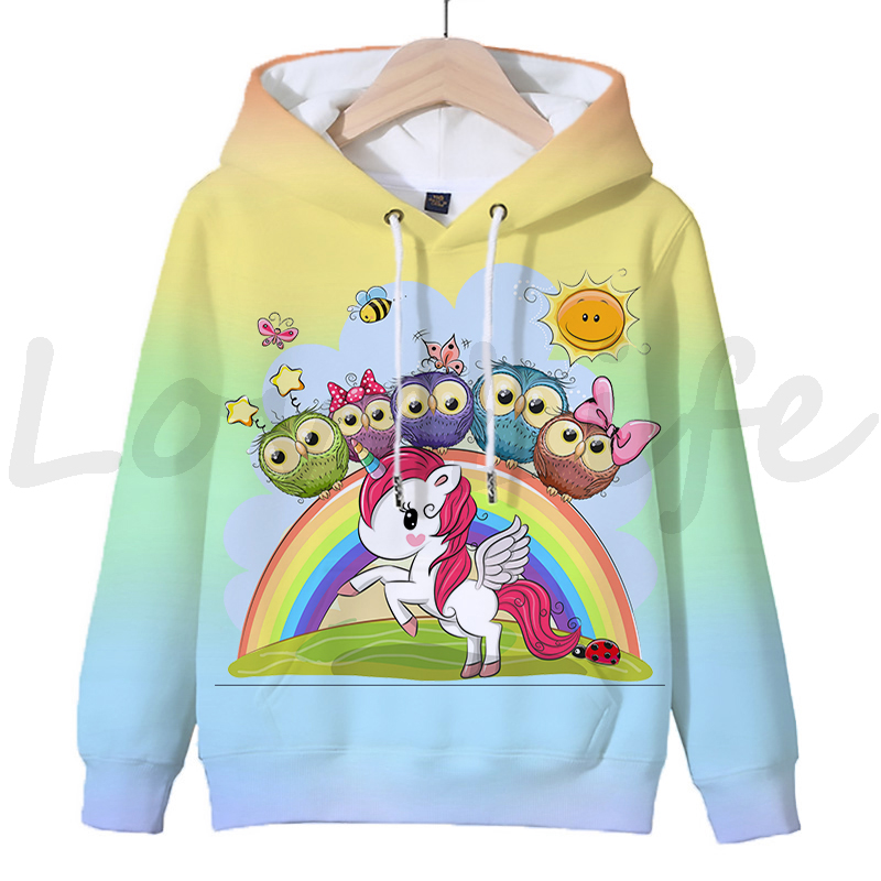 Unicorn 3D Printed Hoodies For Kids Unicorn 3D Printed Hoodies For Kids