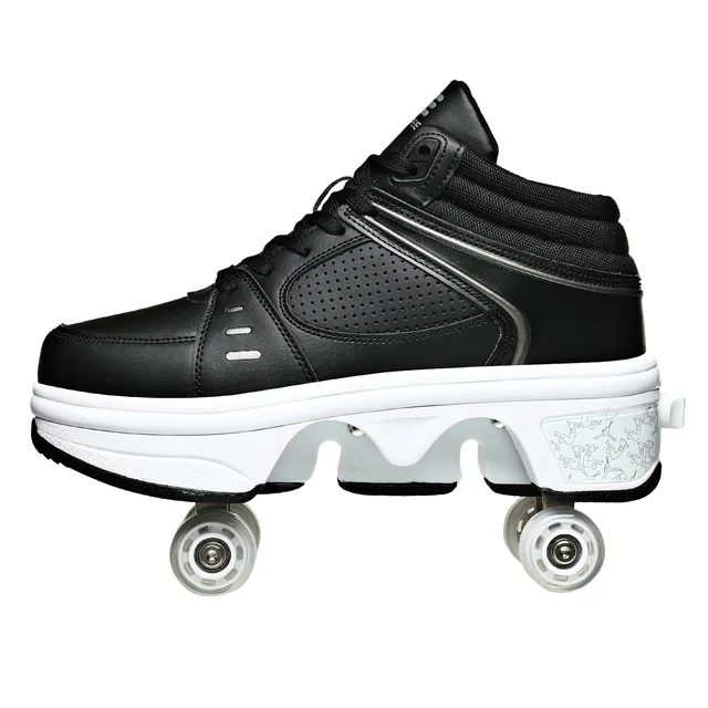 Roller Skates Shoes Casual Sneakers Walk Roller Skates Deform