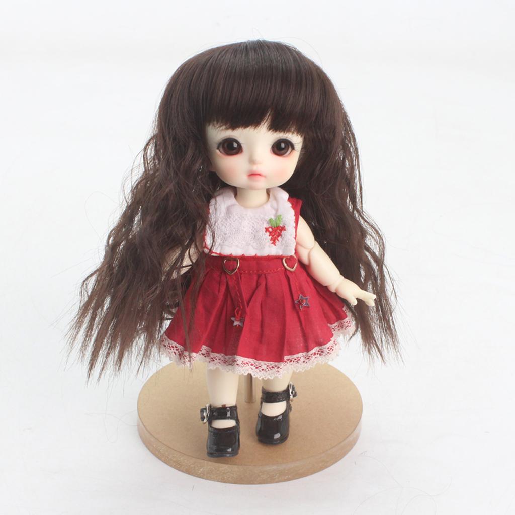 Lovely 5-6inch 13-15CM BJD Doll Wigs 1/8 Synthetic Mohair Curly Hair for Dollfie Mini Doll DIY Hairpiece Custom Accessories Lovely 5-6inch 13-15CM BJD Doll Wigs 1/8 Synthetic Mohair Curly Hair for Dollfie Mini Doll DIY Hairpiece Custom Accessories
