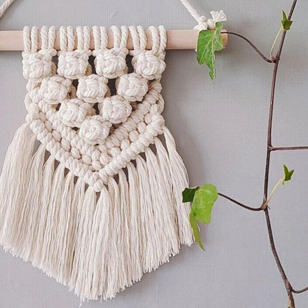 Handmade Boho Macrame Wall Tapestry - Woven Home Decor 12 Sb21c0e8d44e14bd5b34a3d70db614614S