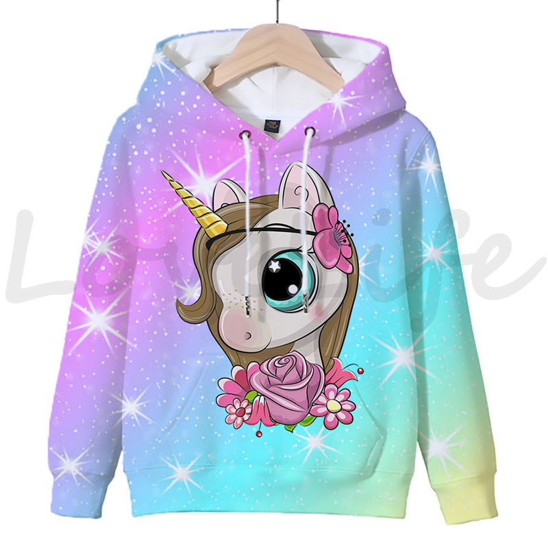 Unicorn 3D Printed Hoodies For Kids Unicorn 3D Printed Hoodies For Kids