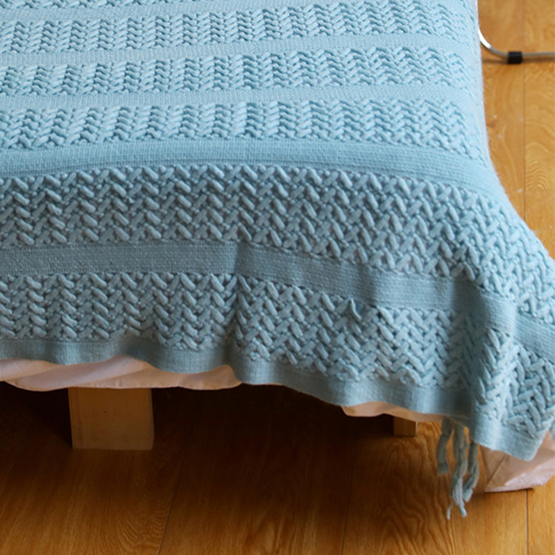 Couverture Plaid Plaid ajourée pour canapé, Plaid tricoté avec glands, nappe, décoration de lit à la maison, livraison directe Couverture Plaid Plaid ajourée pour canapé, Plaid tricoté avec glands, nappe, décoration de lit à la maison, livraison directe