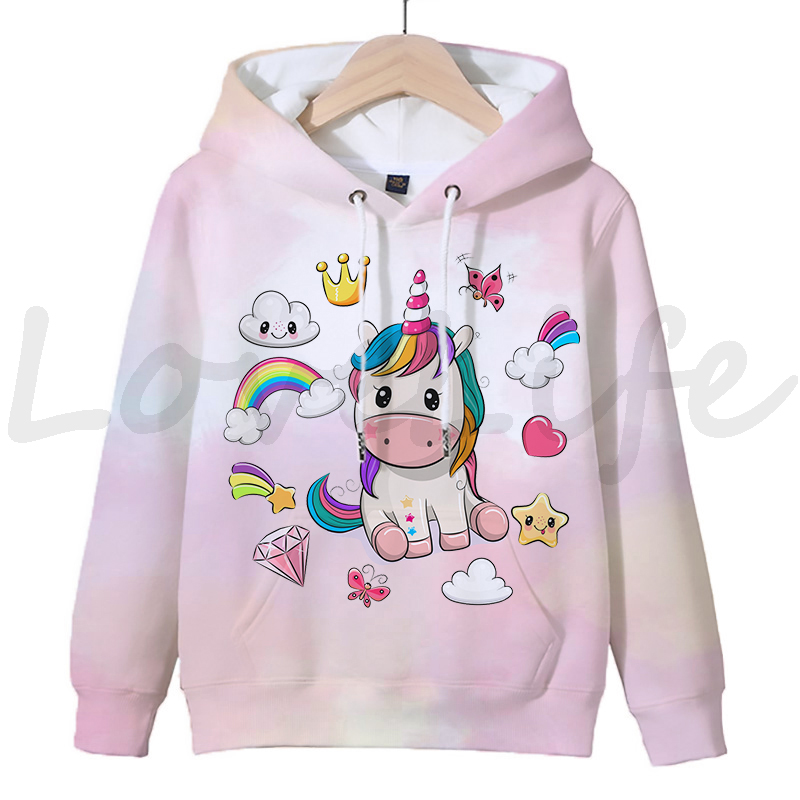 Unicorn 3D Printed Hoodies For Kids Unicorn 3D Printed Hoodies For Kids