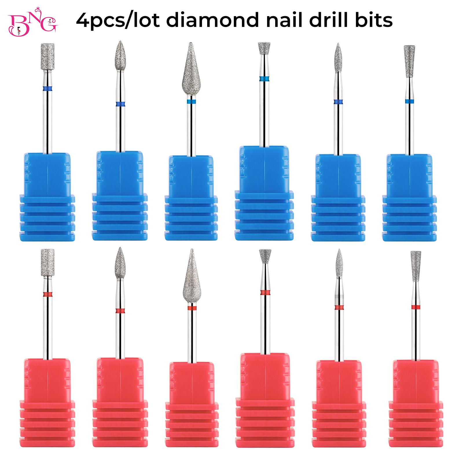 Best of 4Pcs Diamond Nail Drill Bits Cuticle Remover Bit Russian Electric File Bits For Under Nail Dead Skin Cleaning Manicure Tools Reviews & Tips