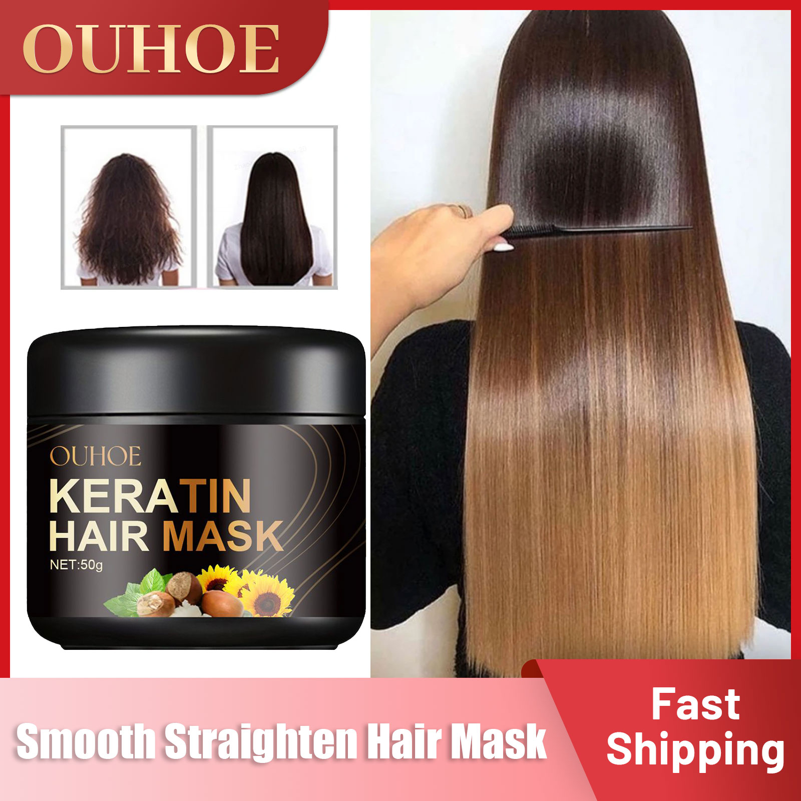 Best of Keratin Hair Mask For Damage Hair Magical Treatment Frizzy Soft Smooth Shiny Professional Hair Straighten Conditioner Scalp Care Reviews & Tips