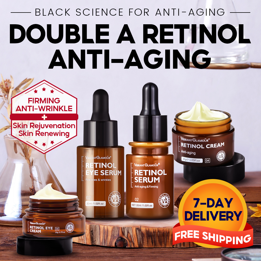 Best of VIBRANT GLAMOUR Retinol Face Eye Cream Serum 4PCS / Set Firming Lifting Anti-Aging Reduce Wrinkle Fine Lines Facial Skin Care Suit Reviews & Tips