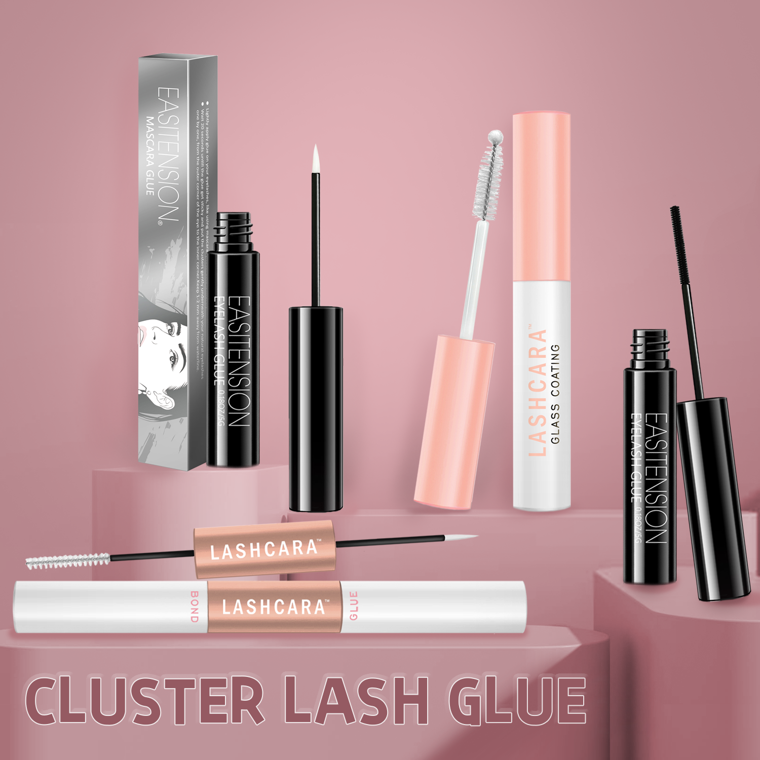 Best of EASITENSION Long Lasting Cluster Glue Eyelash Glue Eyelash Clusters Brush On Eyelash Glue PestañAs Postizas Pegamento Reviews & Tips