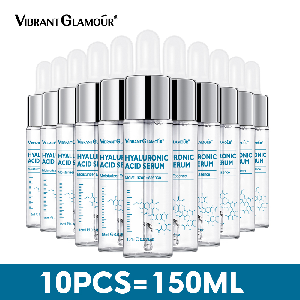 Best of VIBRANT GLAMOUR Hyaluronic Acid Shrink Pore Face Serum Moisturizing Whitening Essence Anti-Aging Deep Hydration Skin Care 10pcs Reviews & Tips