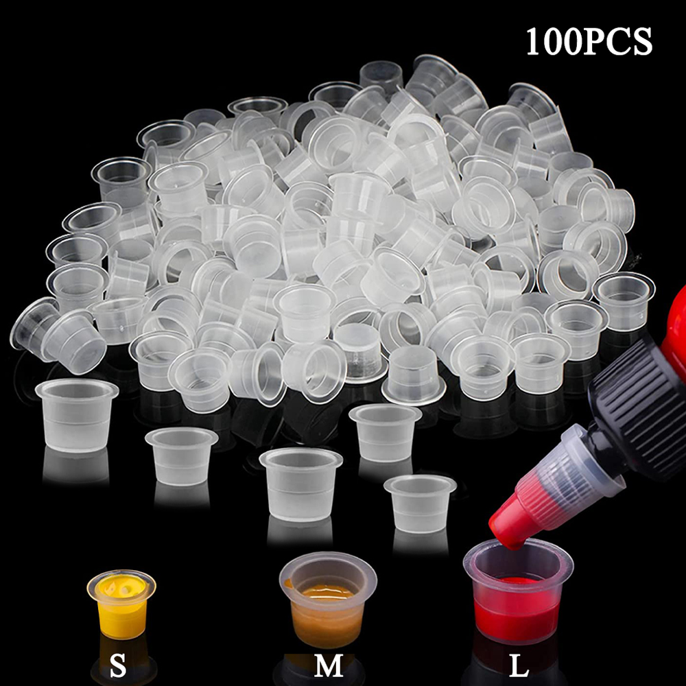 Best of 100PCS Plastic Disposable Microblading Tattoo Ink Cups 8 / 11 / 15mm Permanent Makeup Pigment Clear Holder Container Caps Accessory Reviews & Tips