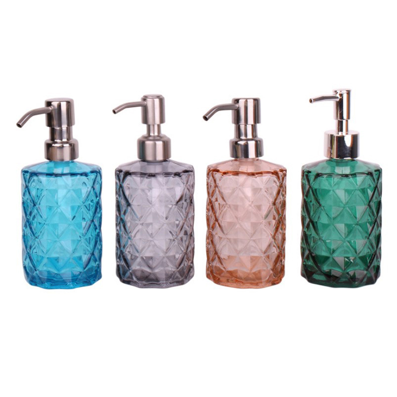 Best of 330ml Multi-color Glass Soap Dispenser Thickened Glass Bottle Shampoo Shower Gel Press Bottle Bathroom Accessories Reviews & Tips - Image 6