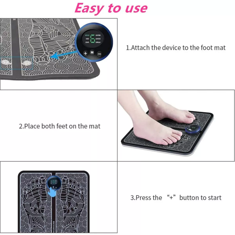 Best of Electric EMS Foot Massager Pad Foot Massage Mat Feet Muscle Stimulator Improve Blood Circulation Relieve Ache Pain Health Care Reviews & Tips - Image 3