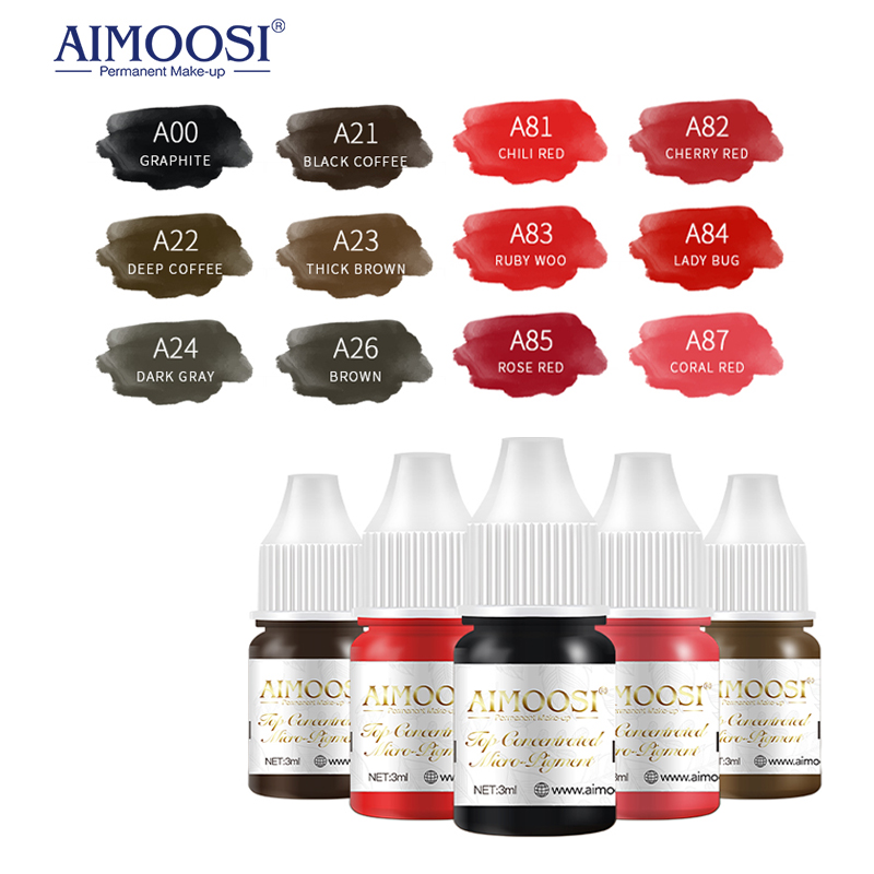 Best of AIMOOSI 3ml Top Tattoo Microblading Paint Ink Pigment For Semi Permanent Body Art Eyebrows Eyeliner Lips Tint Makeup Supplies Reviews & Tips